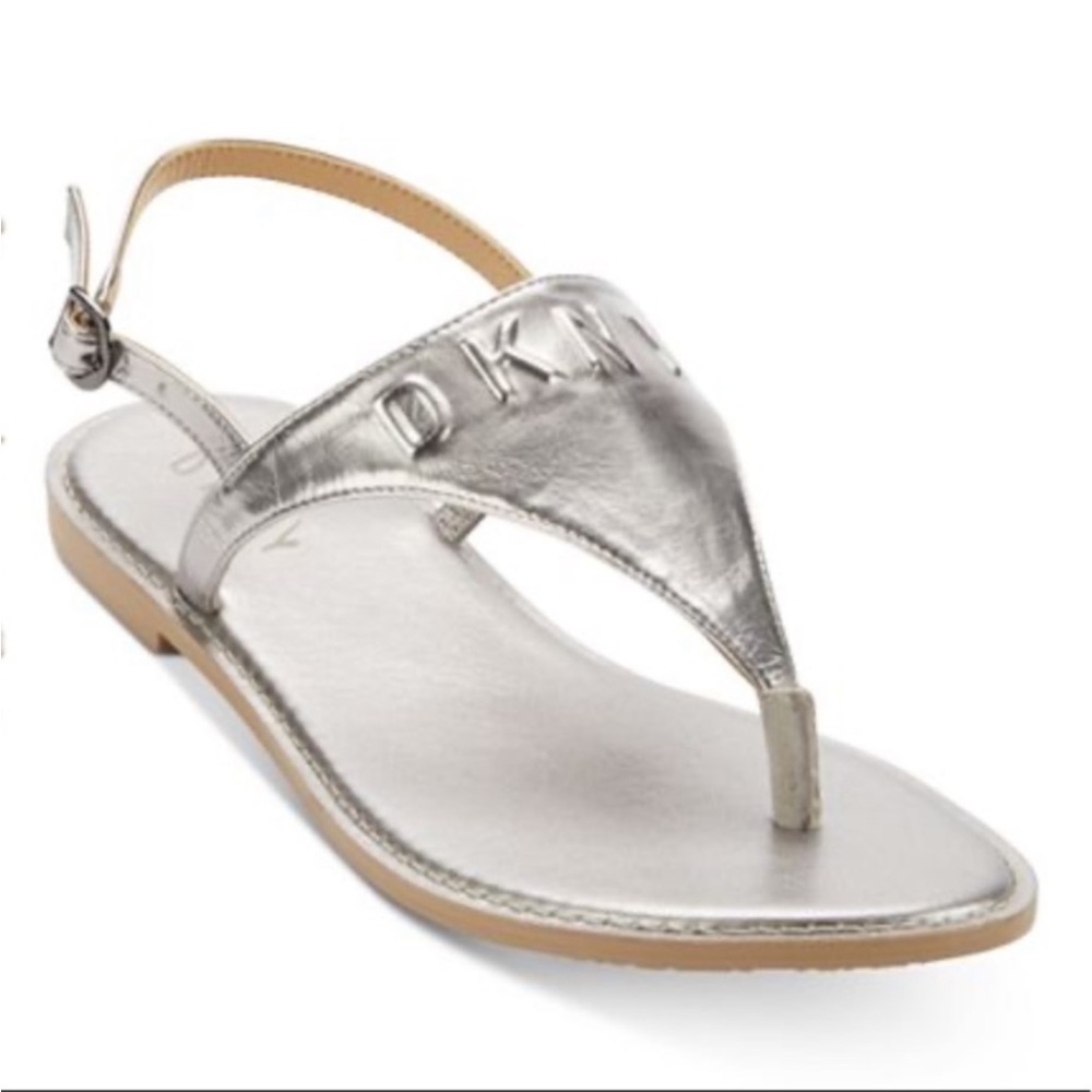 DKNY SILVER SOLAR SANDALS - Picture 2 of 6